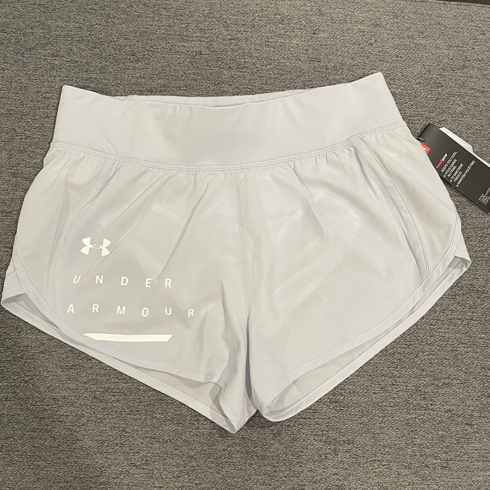 Under Armour Heatgear Running Shorts Light Grey